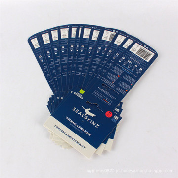 Fábrica de venda a quente Roupas personalizadas Etiqueta Cabeçalho Cartão de papel Papel de estoque